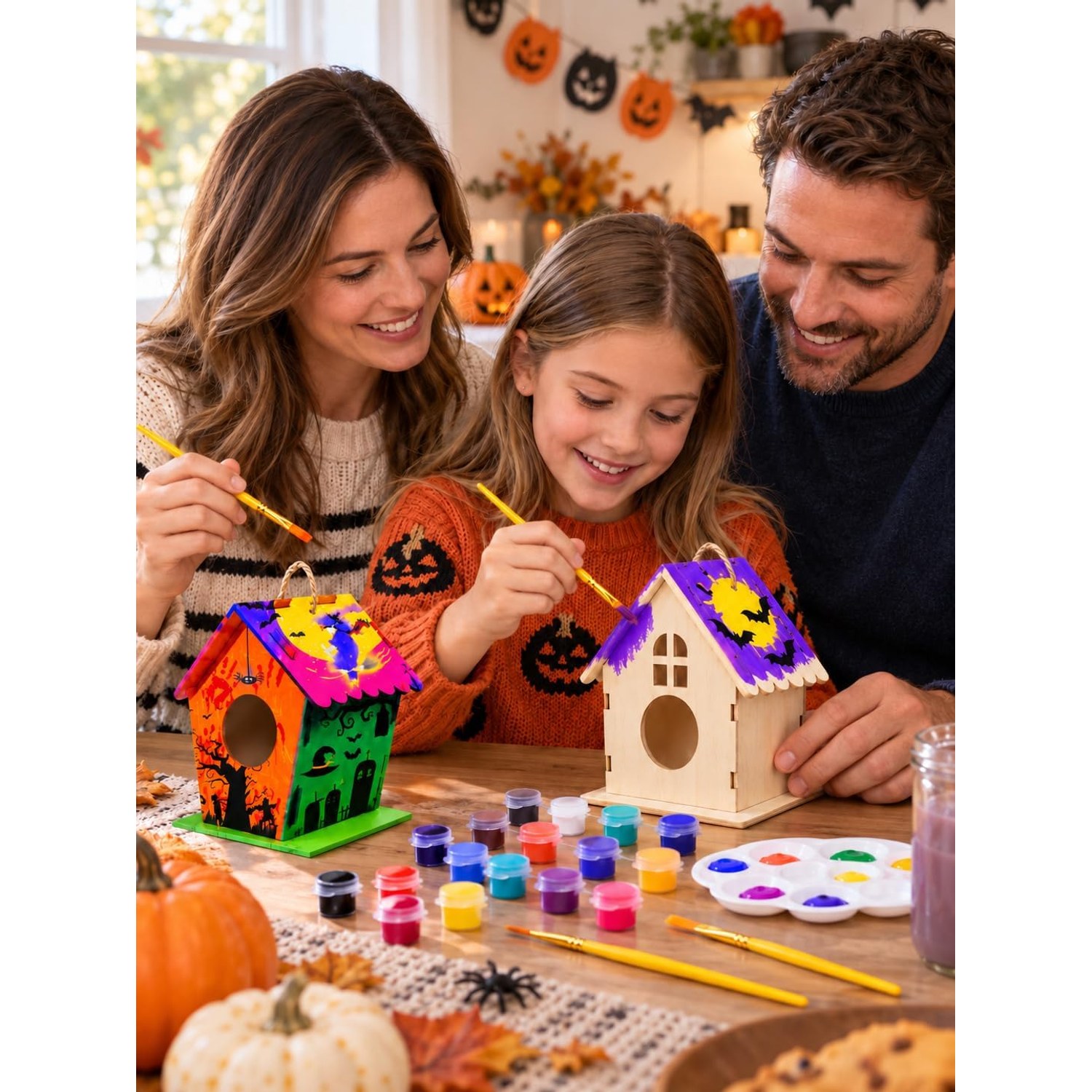 Birdhouse Painting Kit, 4 Pack Wooden Build and Paint Set: image 6