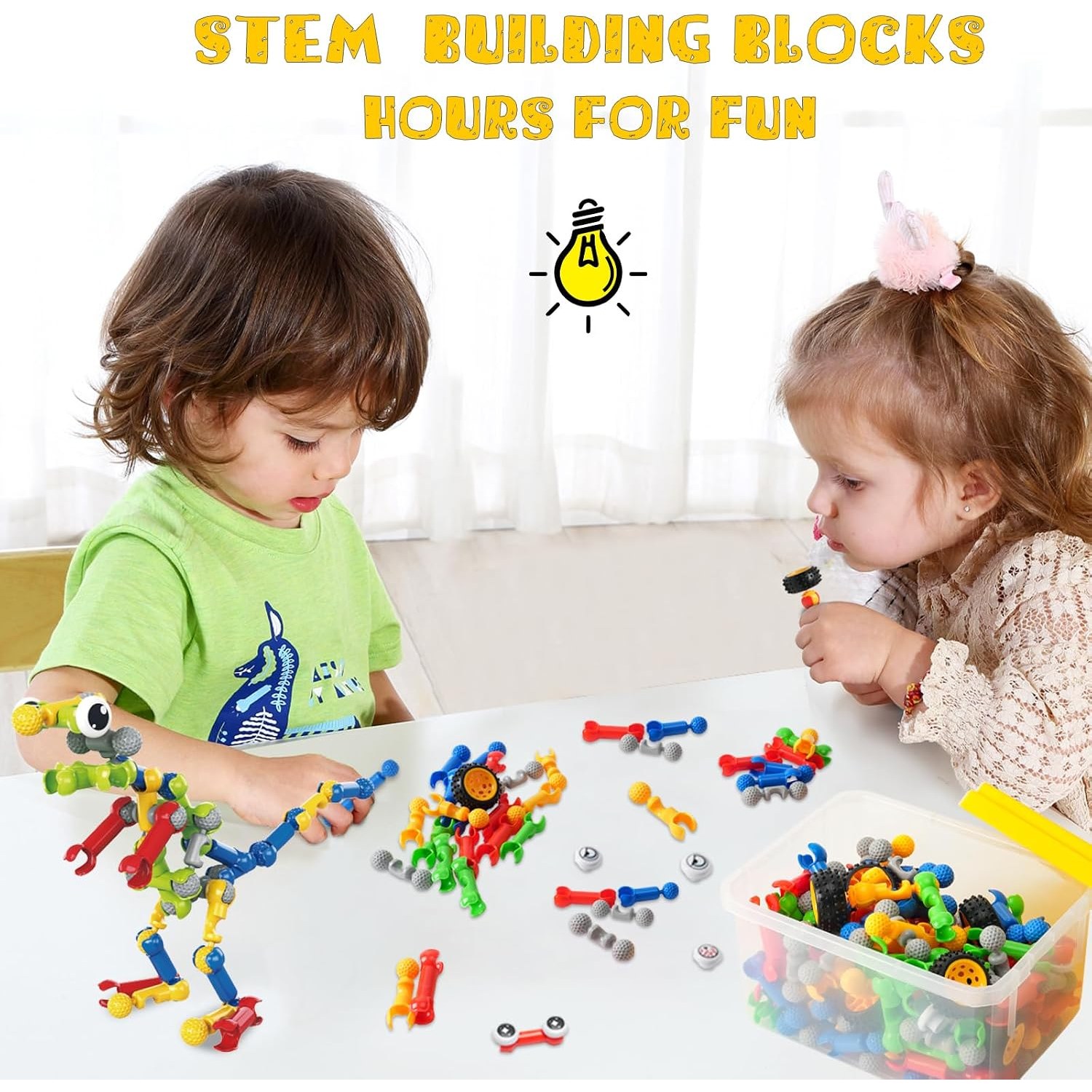 156 Piece STEM Building Blocks Construction Set