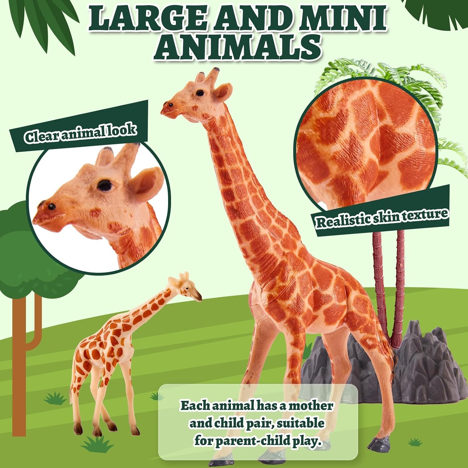 52 Piece Animal Figures Play Set with Carry Case: image 4