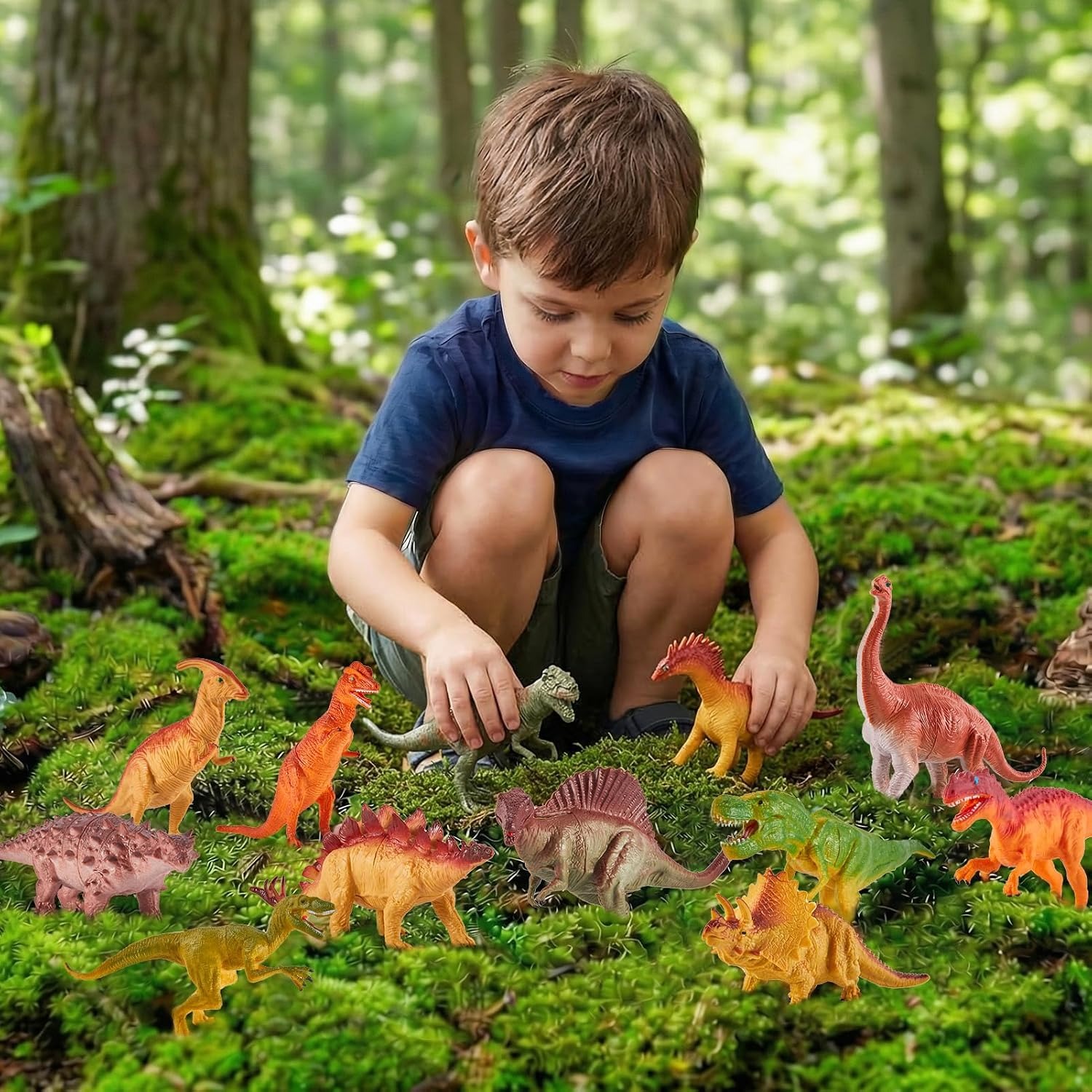 12 Piece Large Realistic Dinosaur Figure Set