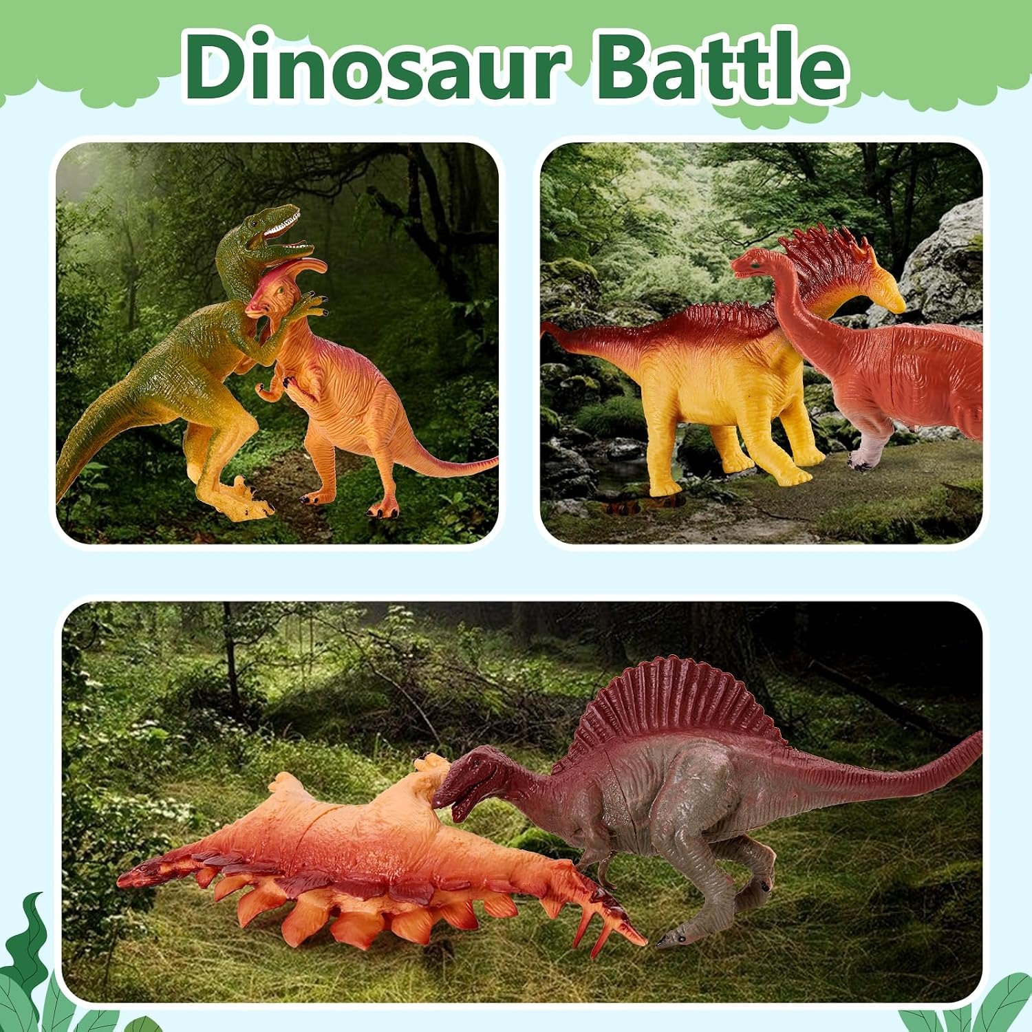 12 Piece Large Realistic Dinosaur Figure Set