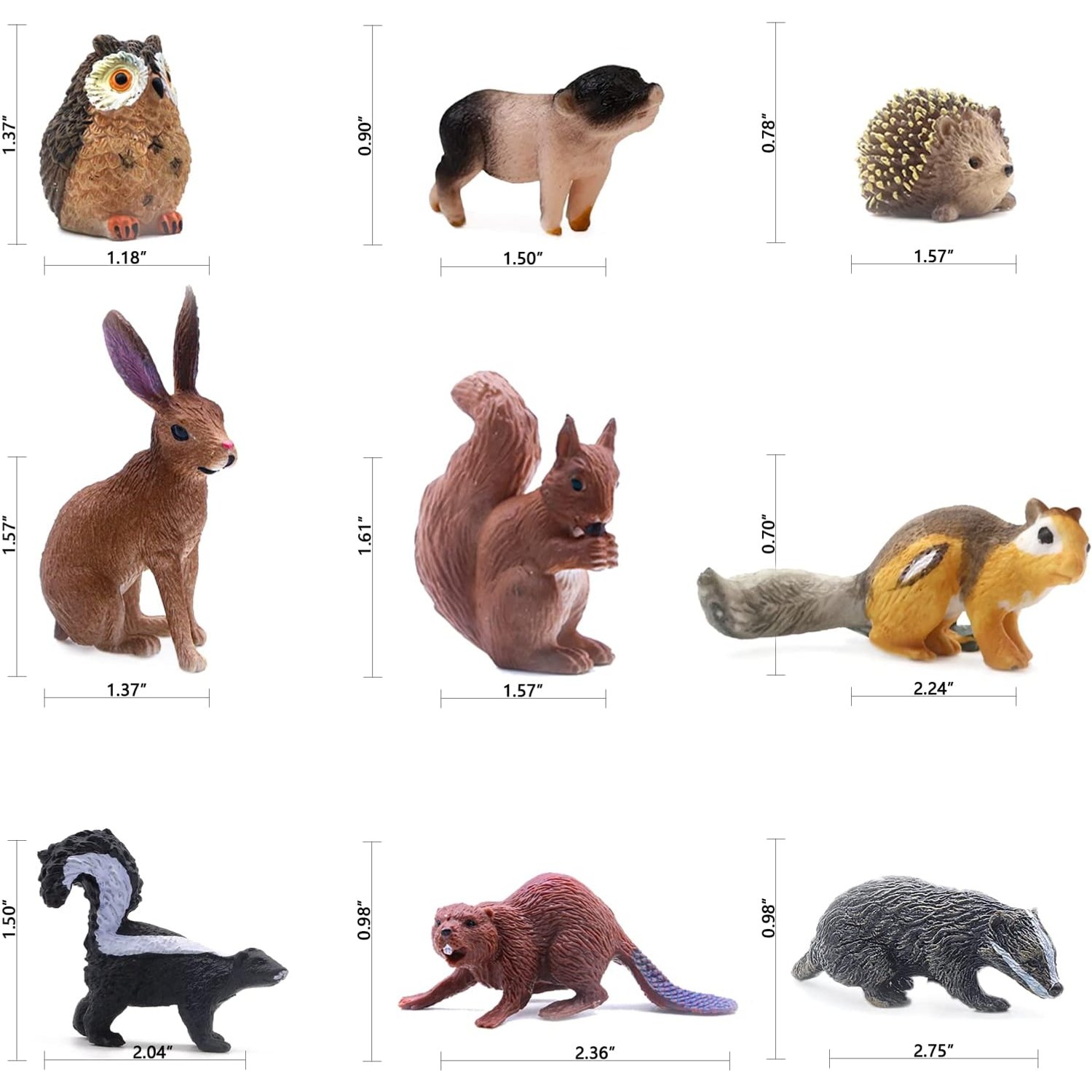 Forest Animal Figures 18 Piece Woodland Play Set: image 8