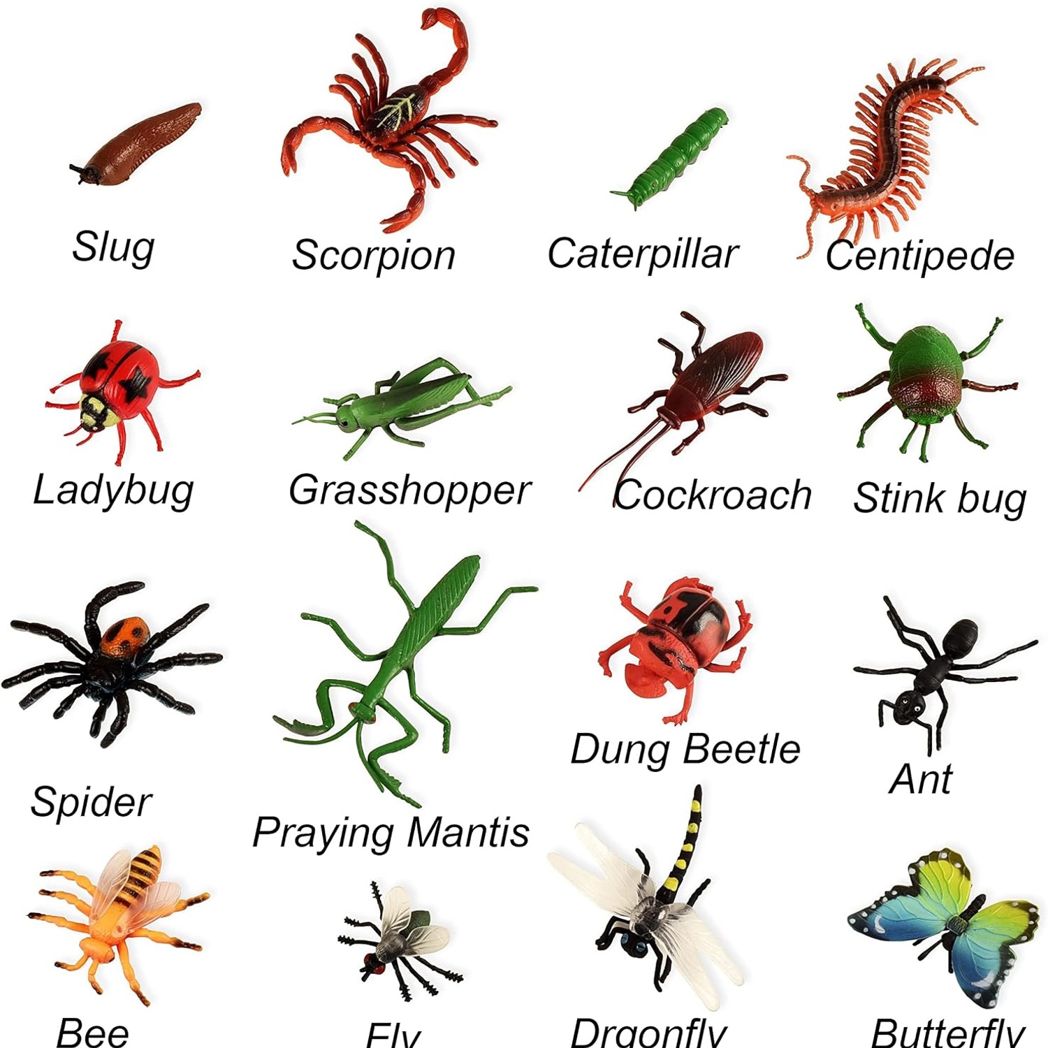 Insect Figures 16 Piece Bug Play Set