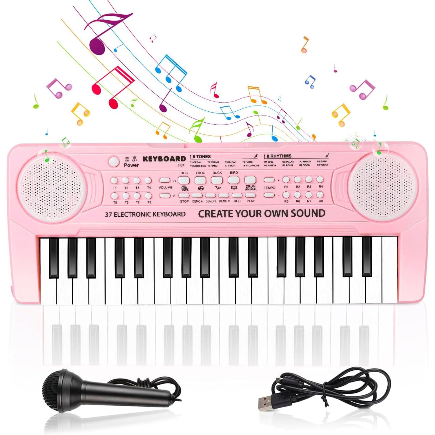 37-Key Kids Keyboard Piano with Microphone