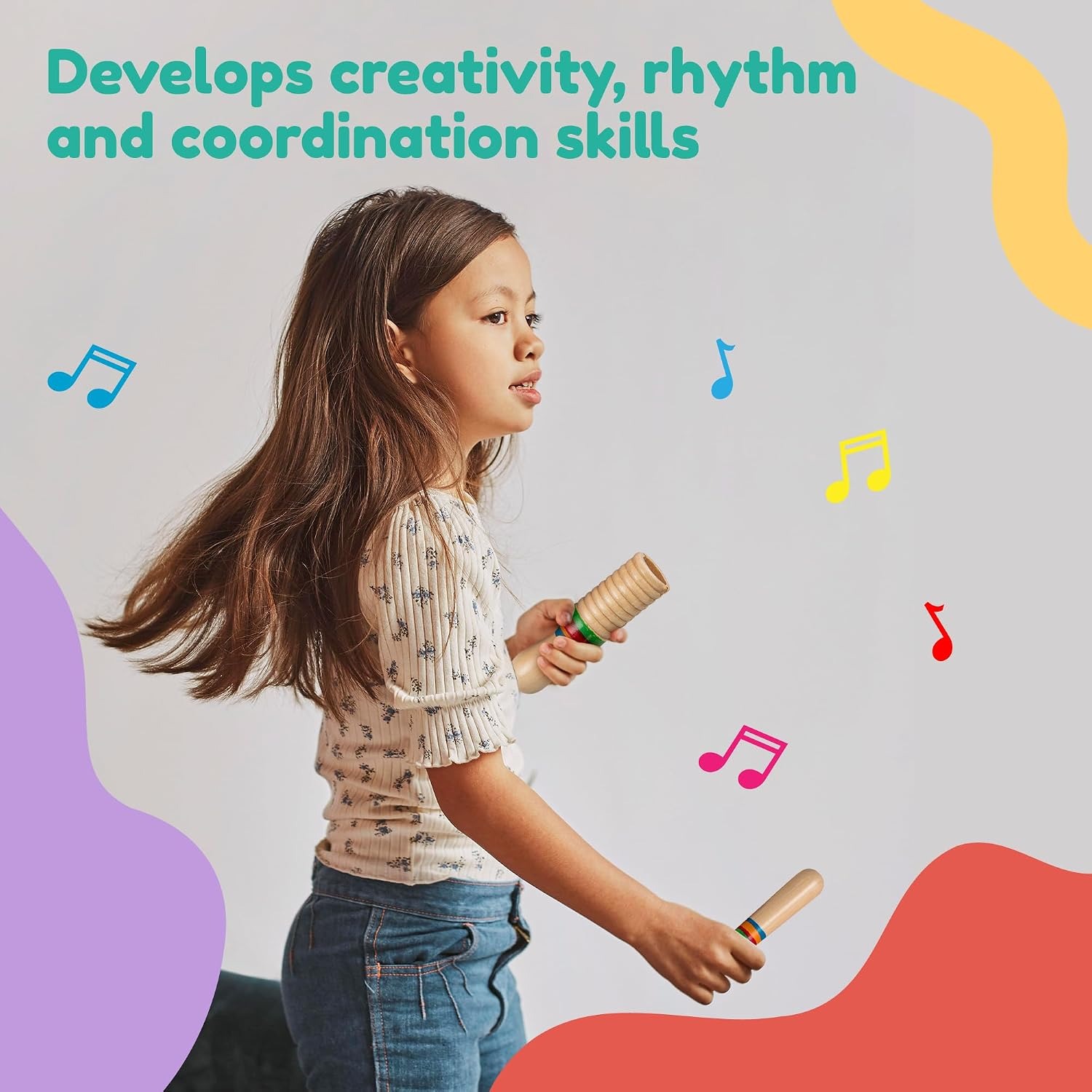 34-Piece Wooden Percussion Set for Kids: image 7
