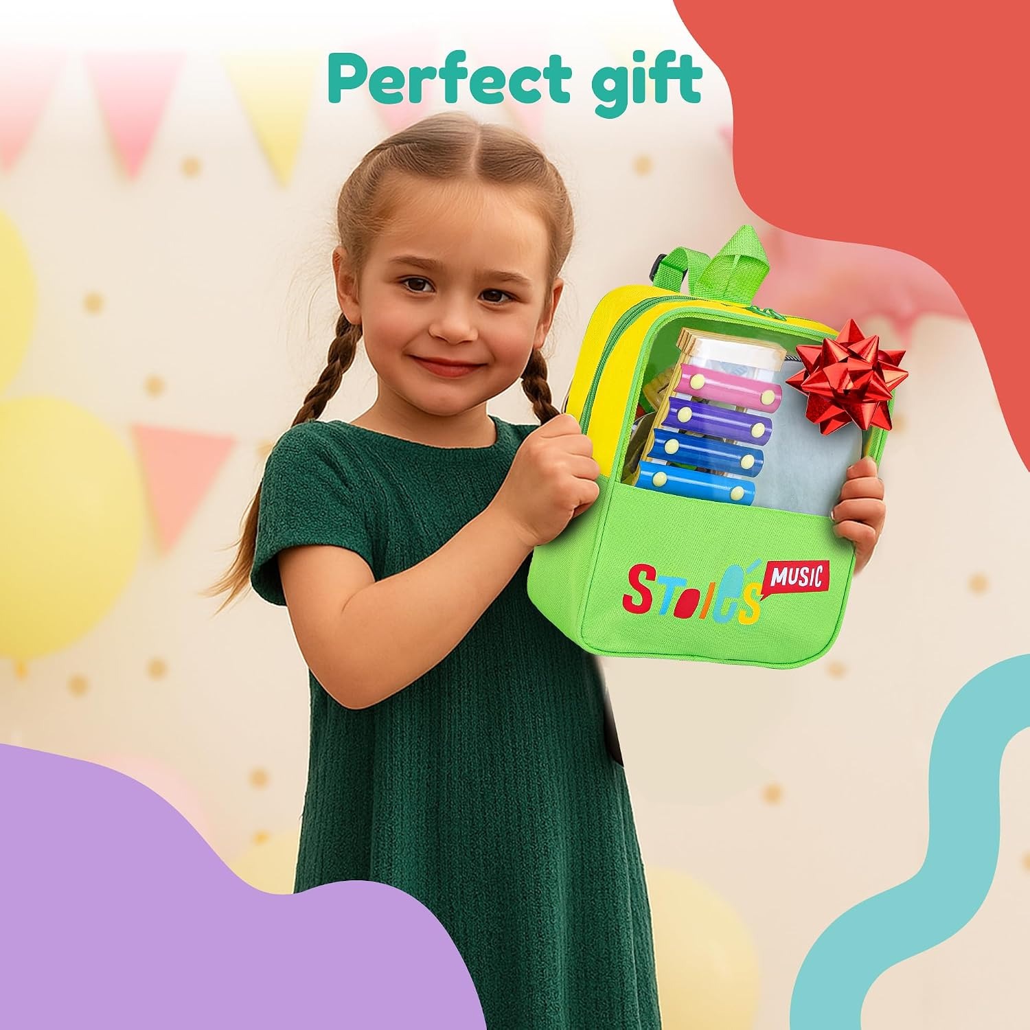 34-Piece Wooden Percussion Set for Kids: image 8