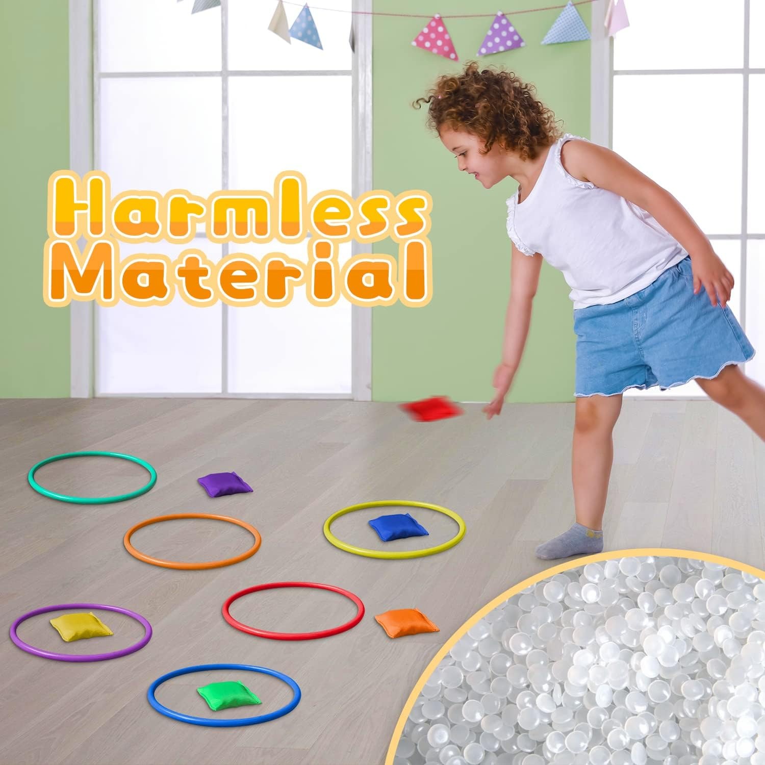 3 in 1 Carnival Games Set with Cones, Rings and Bean Bags: image 6