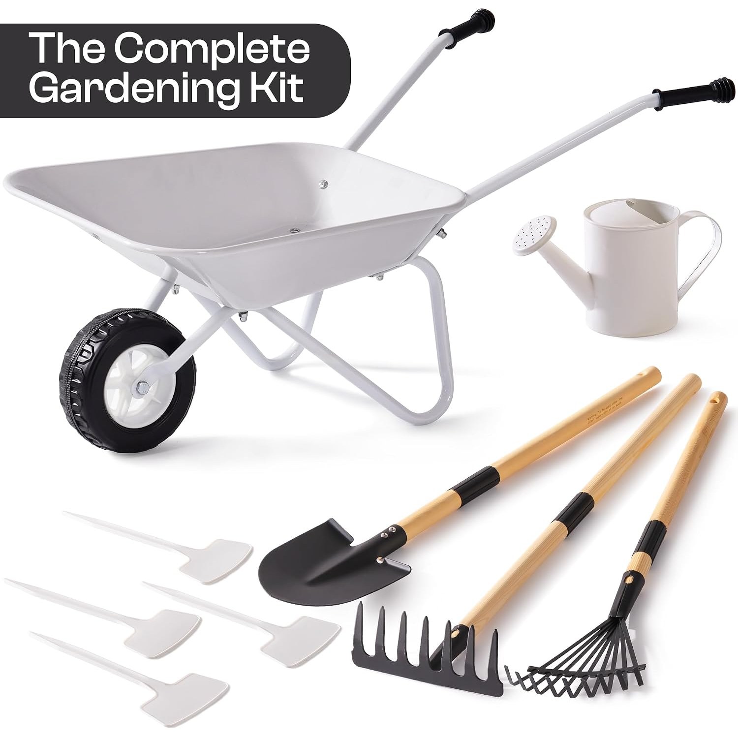 Kids Metal Wheelbarrow Garden Set: image 5