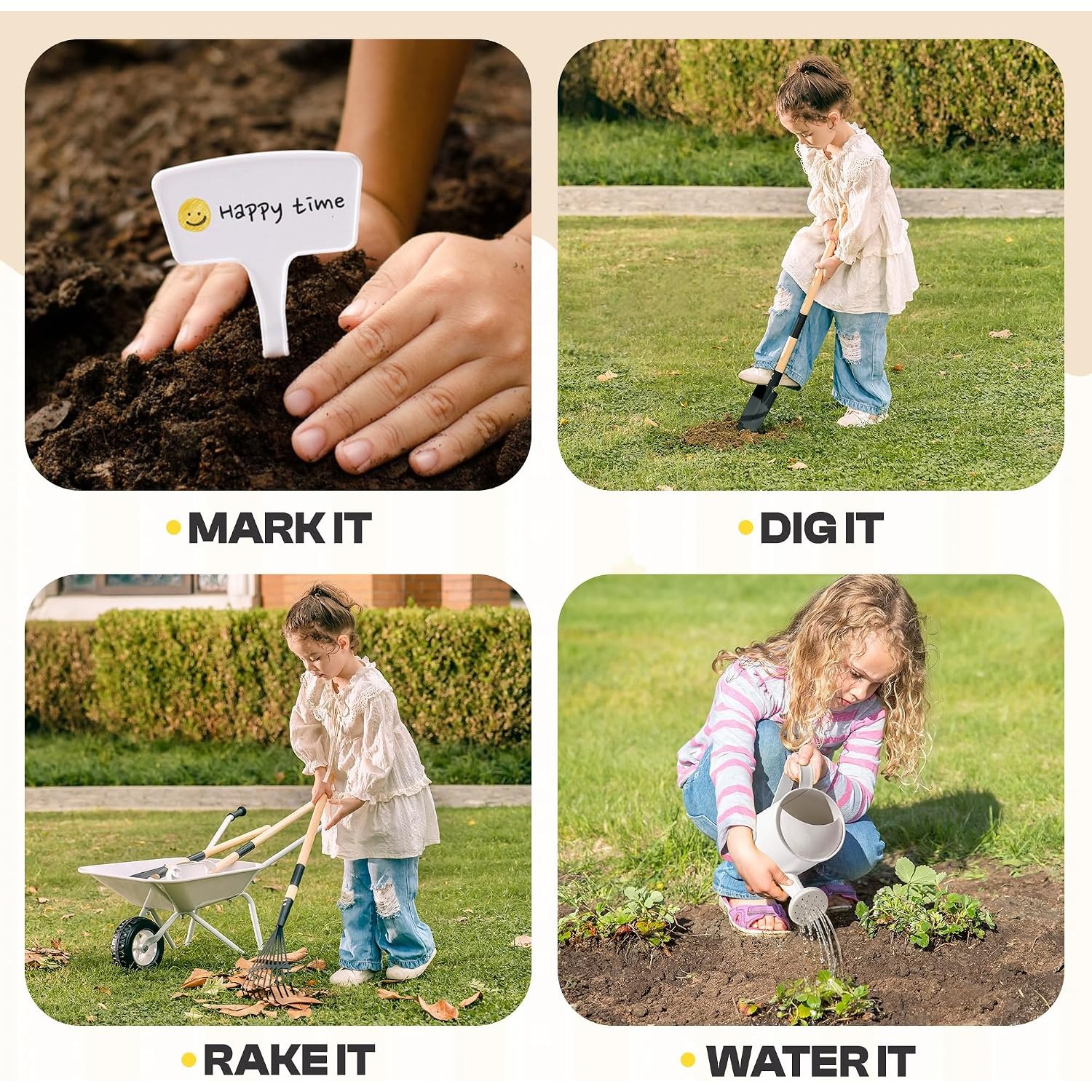 Kids Metal Wheelbarrow Garden Set: image 6