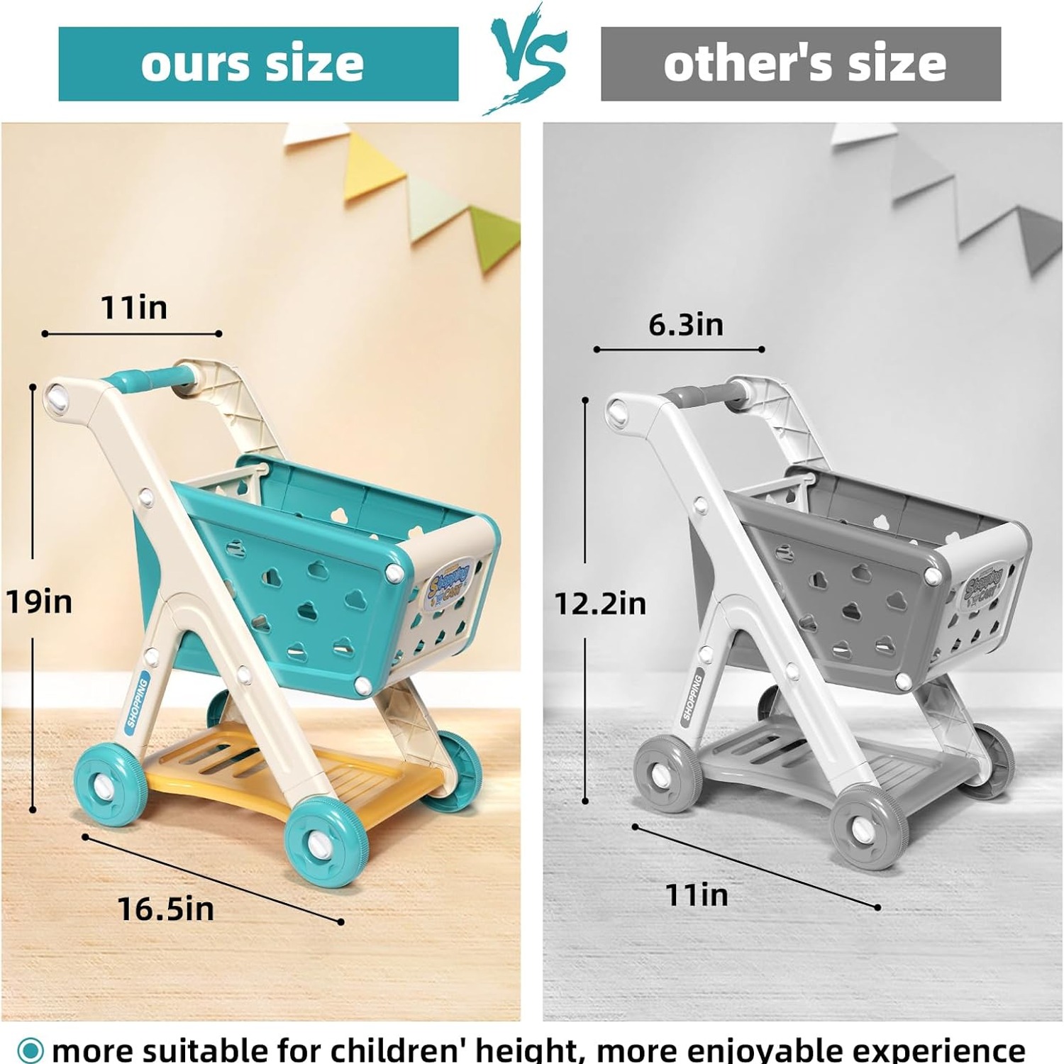 Kids Shopping Trolley Play Set with Pretend Food: image 4