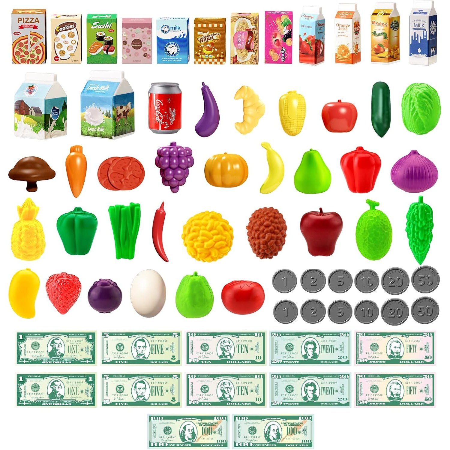 Kids Shopping Trolley Play Set with Pretend Food: image 5