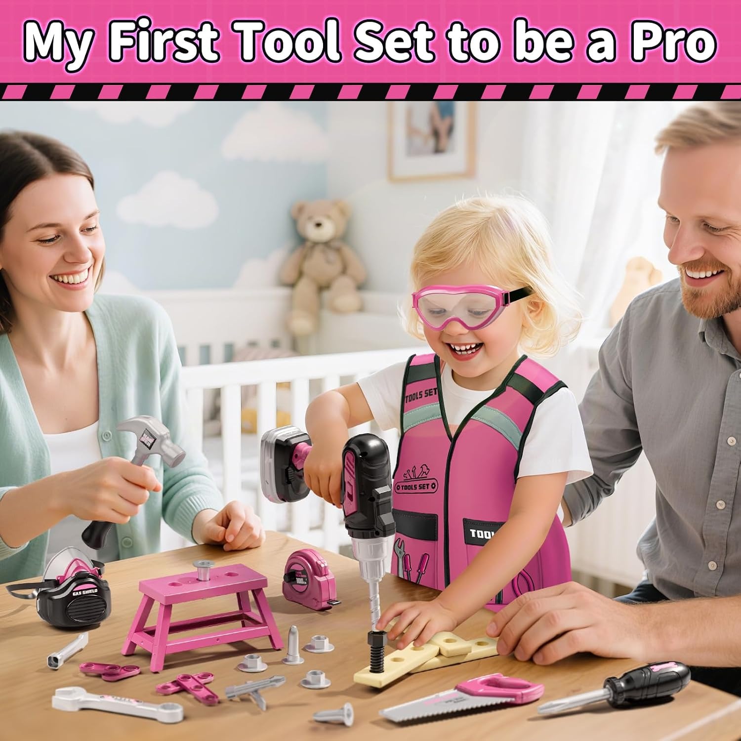 Kids Tool Box with Vest and Toy Tool Set: image 2