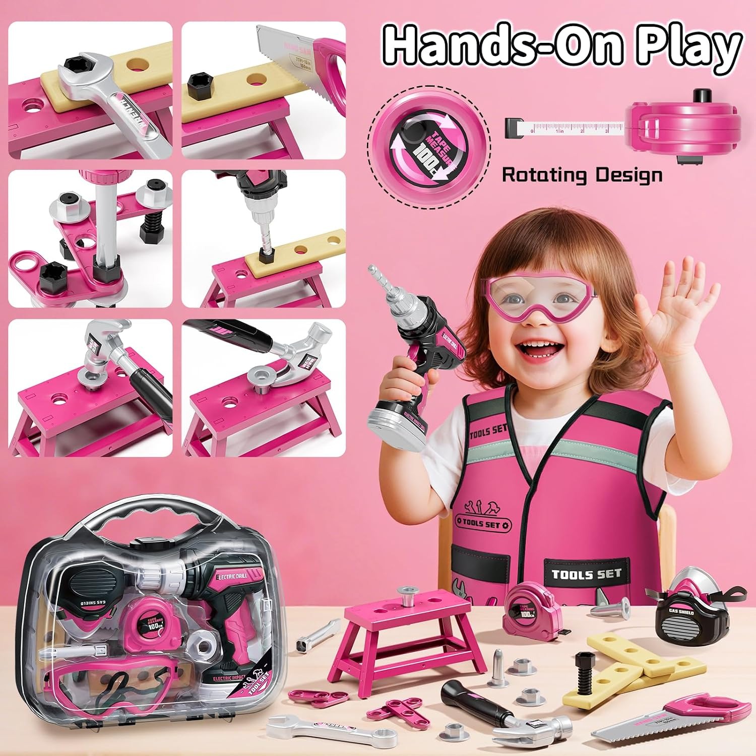 Kids Tool Box with Vest and Toy Tool Set: image 4