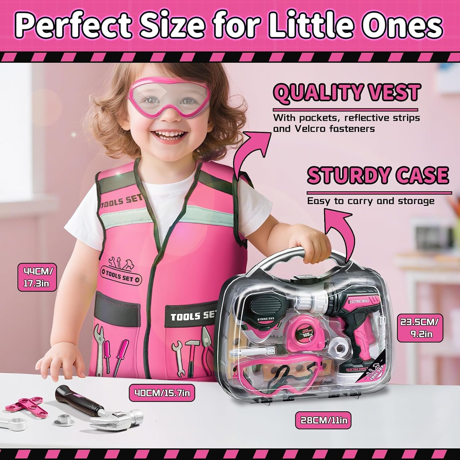 Kids Tool Box with Vest and Toy Tool Set: image 6