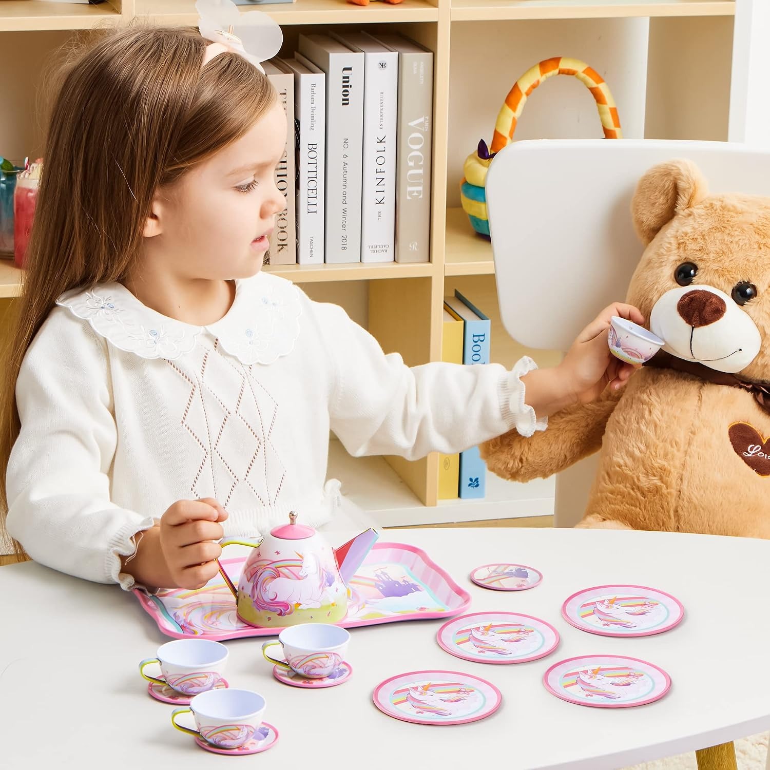 Unicorn Tin Tea Party Set for Kids: image 9