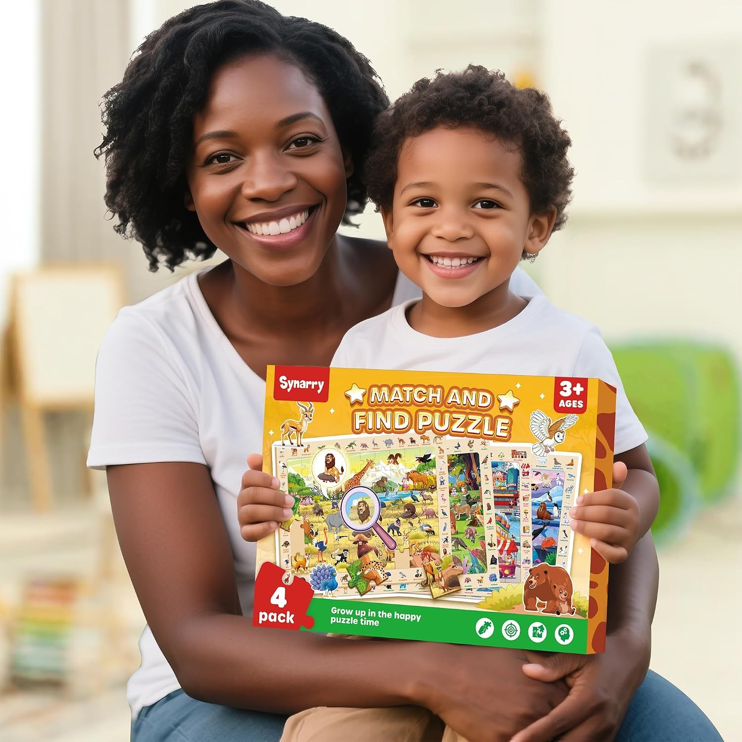 Wooden Animal Puzzles 4 Pack, 60 Pieces Each: image 8