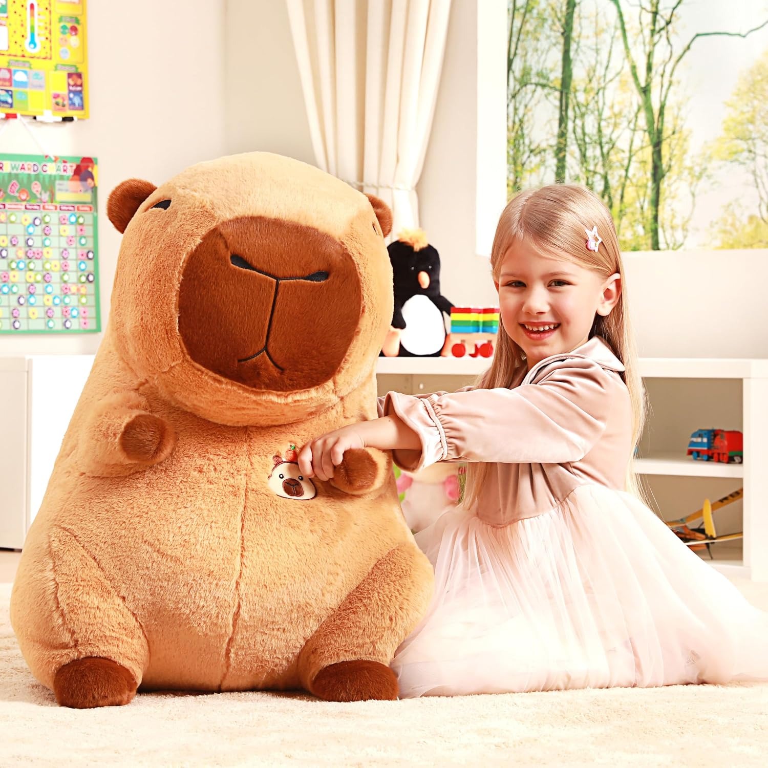 Giant Capybara Plush 60cm Soft Toy
