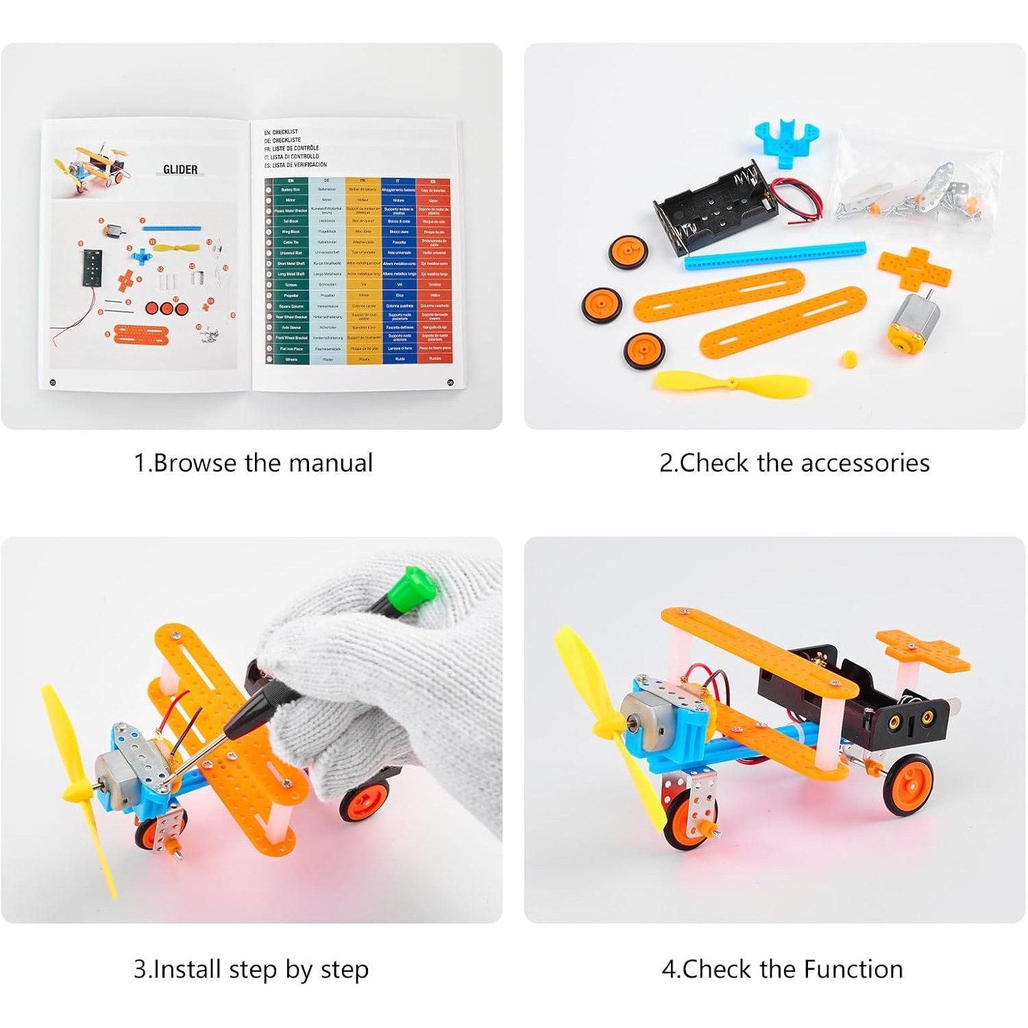 5-in-1 Robot Building Kit with Motor and Tools: image 4
