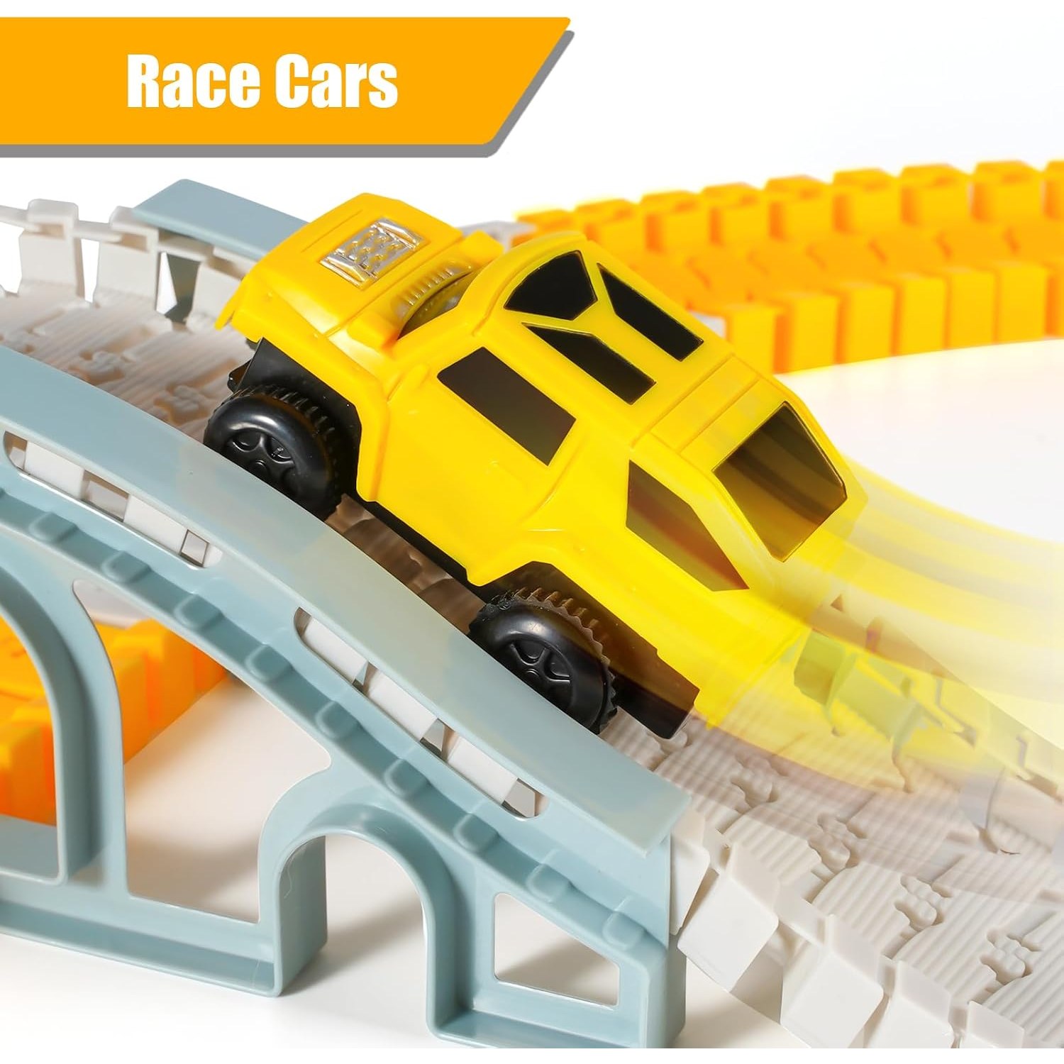 260-Piece Construction Race Track Set with Electric Cars and Trucks: image 2