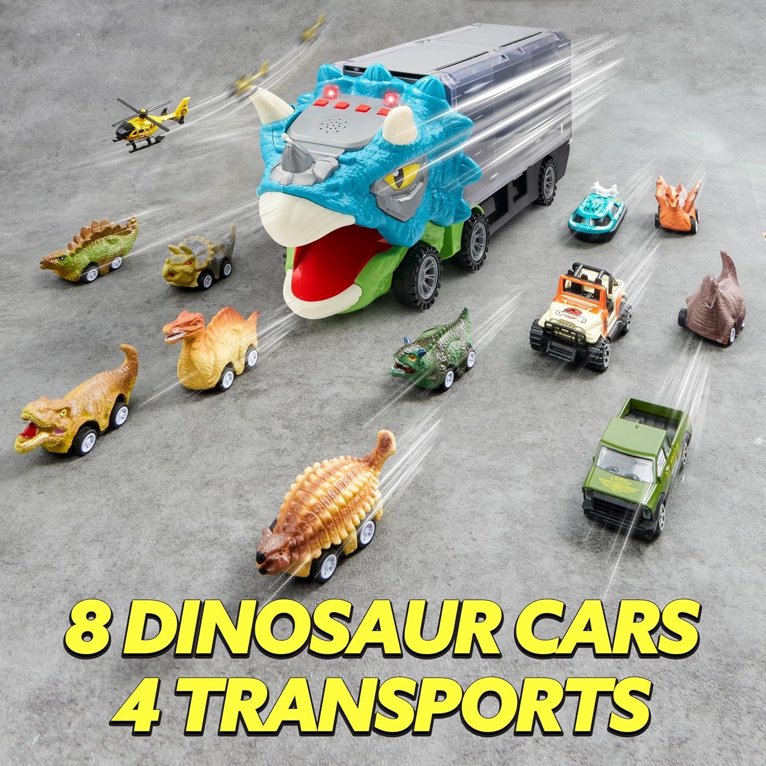 Dinosaur Transport Truck Set with Lights and Sounds: image 4
