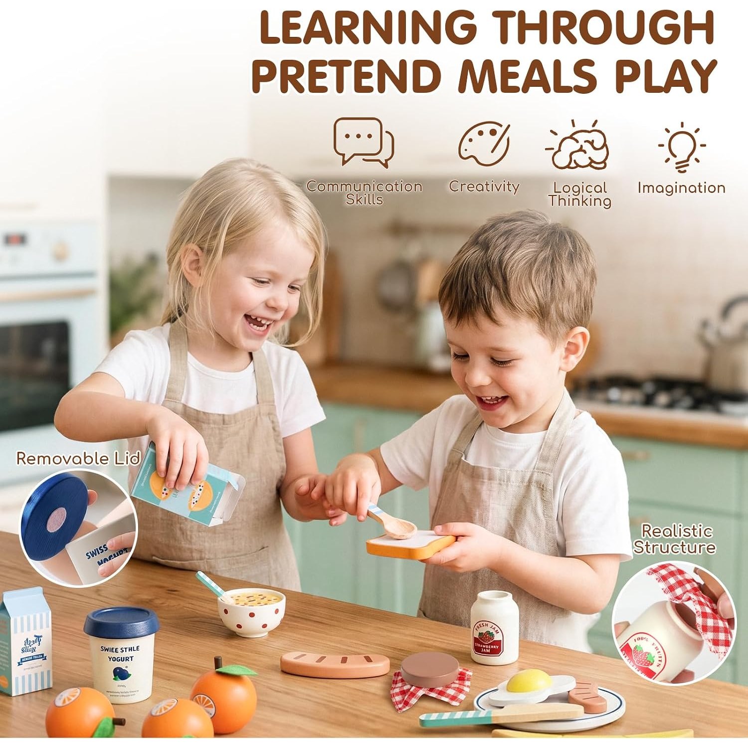 Wooden Breakfast Play Food Set: image 2