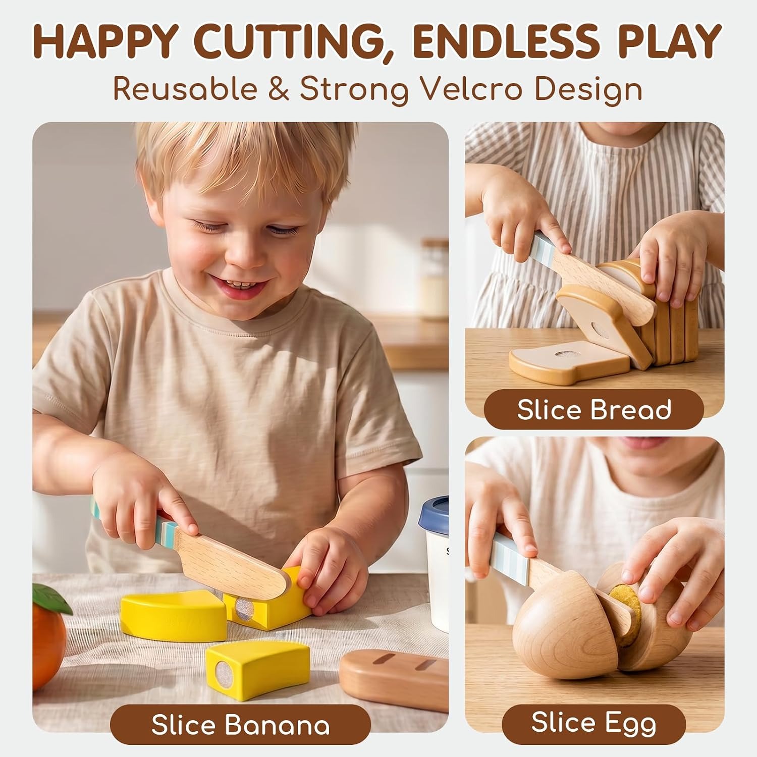 Wooden Breakfast Play Food Set: image 3