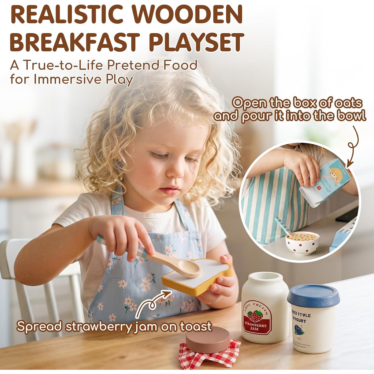 Wooden Breakfast Play Food Set: image 5
