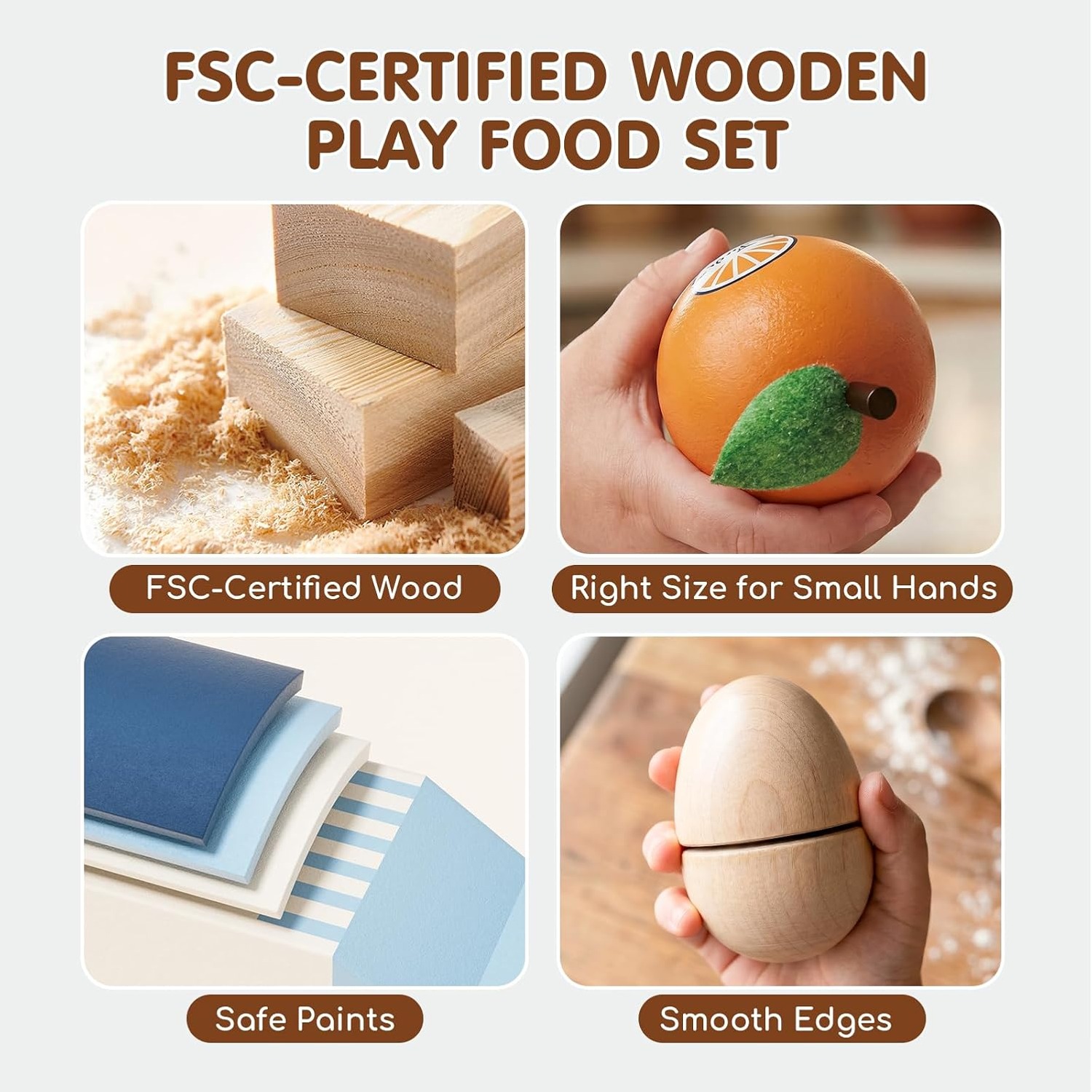 Wooden Breakfast Play Food Set: image 6